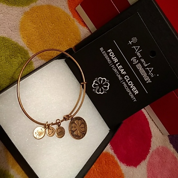 Authentic New Alex and Ani Energy Four Leaf Clover - Picture 4 of 8